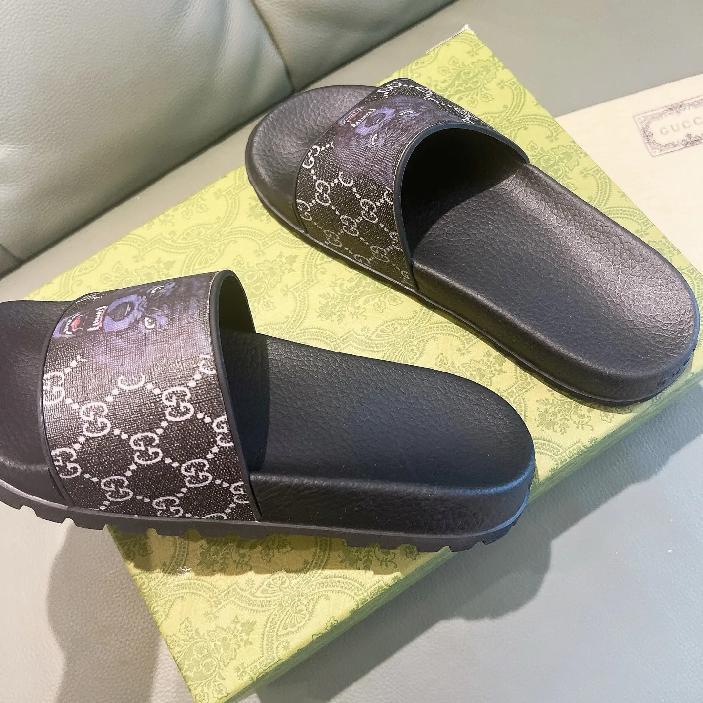 Men's Men's Shoes 130🐮🐮Gucci Gucci Slippers Gucci 2024 latest beach sandals slippers Original molding double G LOGO Original molding consistent Outsole: Men's Men's Shoes u double-layer outsole Size: 35-46